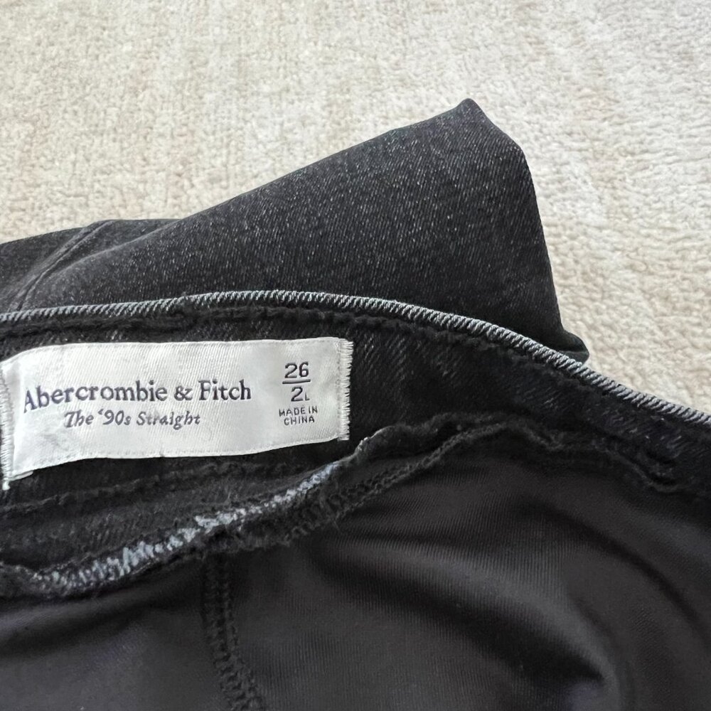 Abercrombie & Fitch The 90s Straight Leg Maternity Jeans 26/2 Long - Picture 2 of 11